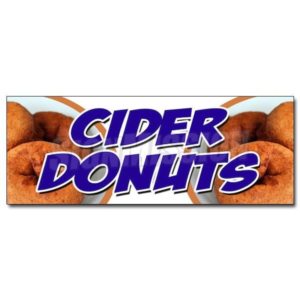 CIDER DONUTS DECAL sticker hot fresh doughnuts varieties coffee bakery, D-24 Cider Donuts